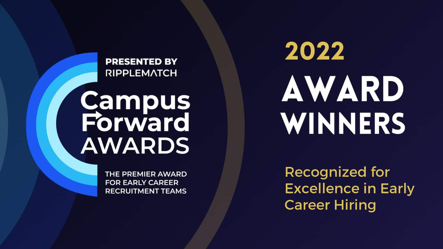 Campus Forward Awards - 2022 Award Winners Recognized for Excellence in Early Career Hiring