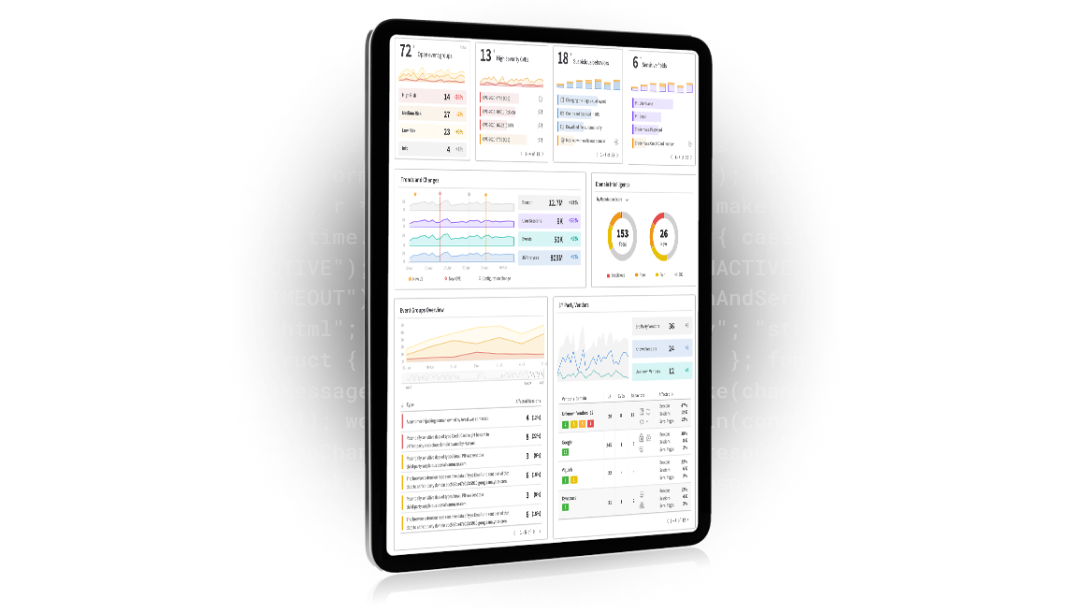 The Client-Side Protection & Compliance dashboard on a mobile device screen.